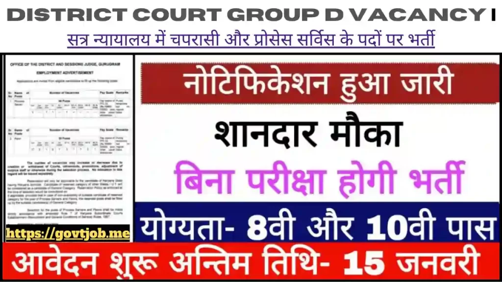 District Court Group D Vacancy 