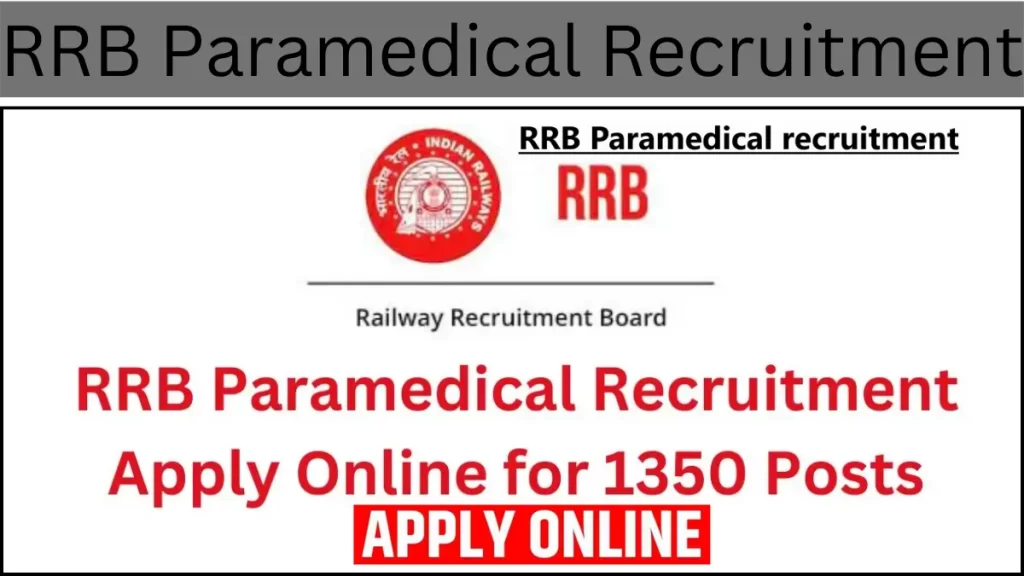 RRB Paramedical Recruitment